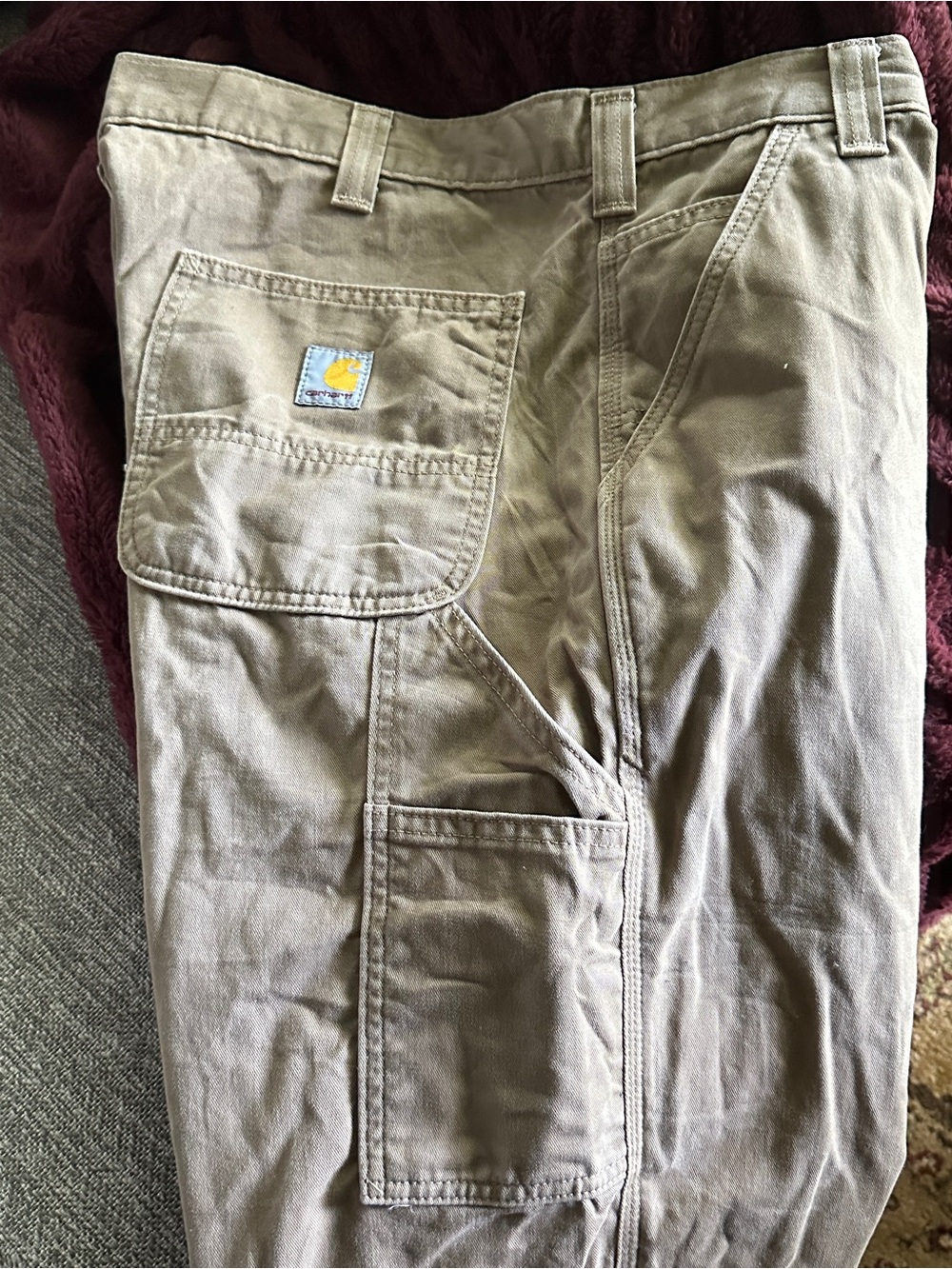 Carhartt Relaxed Fit Twill Utility Work Pants durable cotton fabric 38 X 36